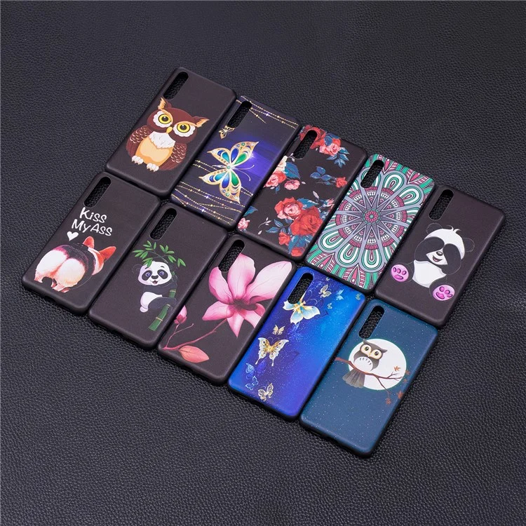 Embossment Patterned TPU Phone Case for Huawei P20 Pro - Kiss My Ass