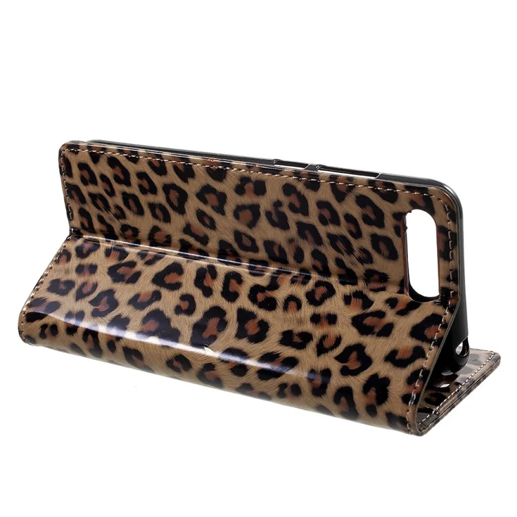 Leopard Pattern Leather Wallet Stand Mobile Phone Case for Huawei Y6 (2018) / Honor 7A (without Fingerprint Sensor)