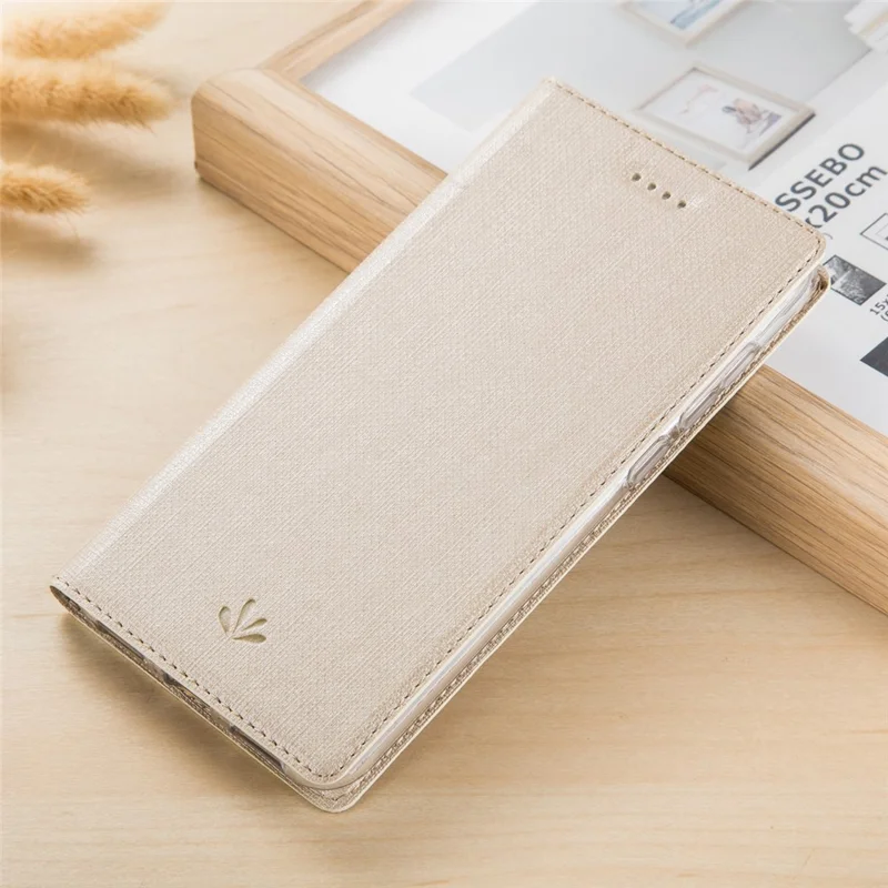 VILI DMX Auto-absorbed PU Leather Phone Casing for Huawei P20 Lite / Nova 3e - Gold