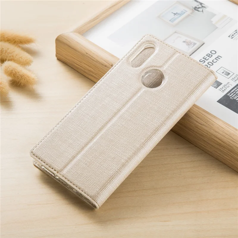 VILI DMX Auto-absorbed PU Leather Phone Casing for Huawei P20 Lite / Nova 3e - Gold