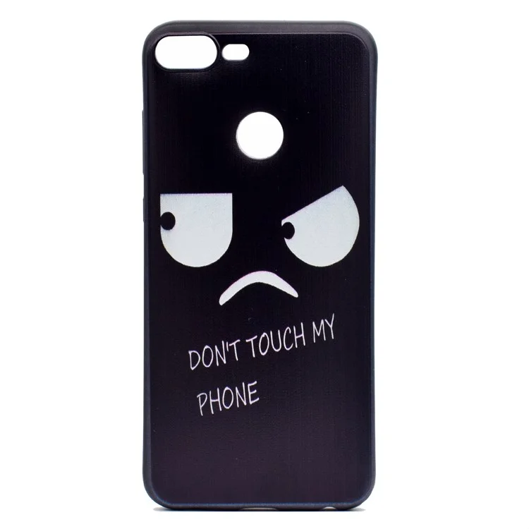Patterned Printing Soft TPU Phone Case for Huawei Honor 9 Lite/9 Youth Edition - Angry Face