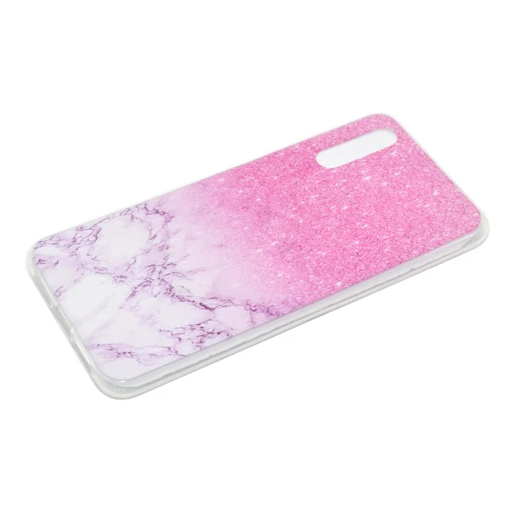 Pattern Printing Soft TPU Back Case for Huawei P20 - Pink Marble