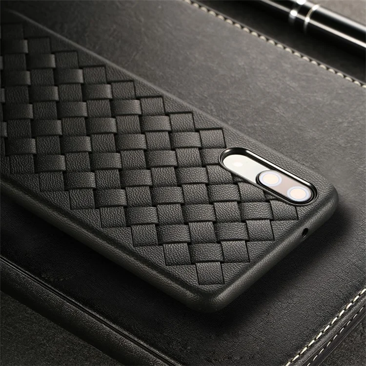 BENKS Woven Texture Soft TPU Phone Shell for Huawei P20 - Black