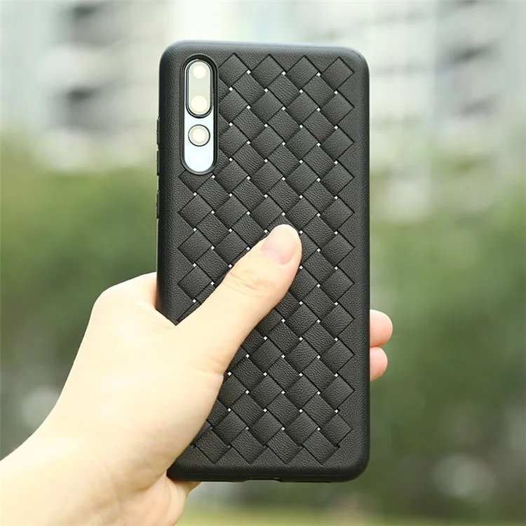 BENKS Woven Grid Pattern Flexible TPU Case Cover for Huawei P20 Pro - Black