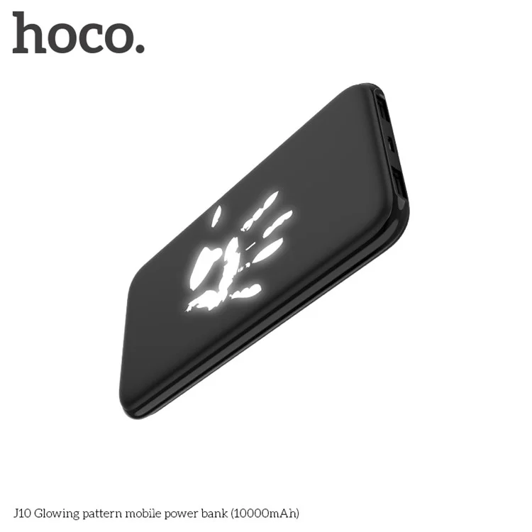 HOCO J10 10000mAh Dual USB External Power Bank Battery Charger for iPhone Samsung Huawei - Palm Print