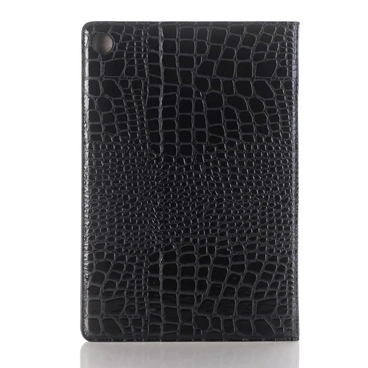 Crocodile Texture Wallet Stand Leather Smart Case for Huawei MediaPad M5 10/M5 10 (Pro) - Black