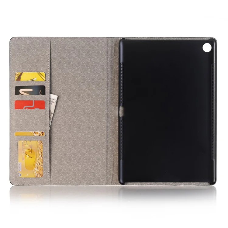Crocodile Texture Wallet Stand Leather Smart Case for Huawei MediaPad M5 10/M5 10 (Pro) - Black