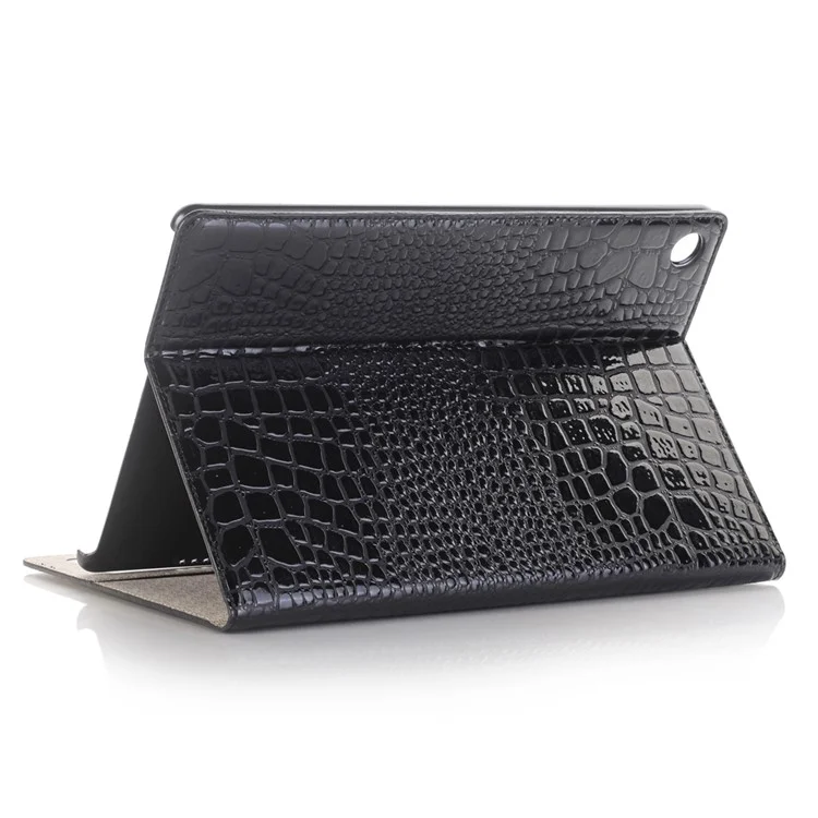 Crocodile Texture Wallet Stand Leather Smart Case for Huawei MediaPad M5 10/M5 10 (Pro) - Black