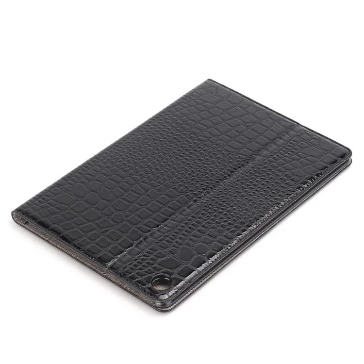Crocodile Texture Wallet Stand Leather Smart Case for Huawei MediaPad M5 10/M5 10 (Pro) - Black