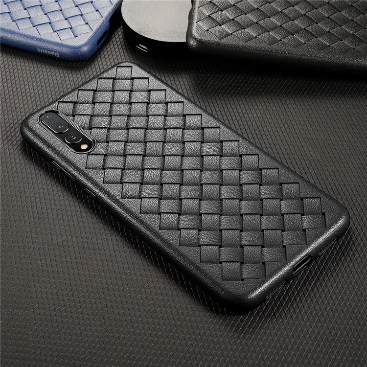 BASEUS BV Woven Texture Soft TPU Phone Casing for Huawei P20 Pro - Black
