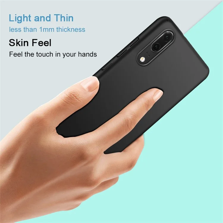 IMAK Jazz Skin Feel PC Hard Case + Screen Protector Film for Huawei P20 - Black