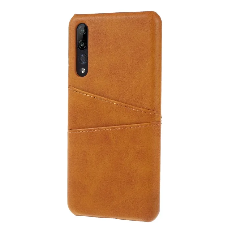 Per Huawei P20 Prova Pro Card PU Coperchio PC Pecheato PU - Giallo