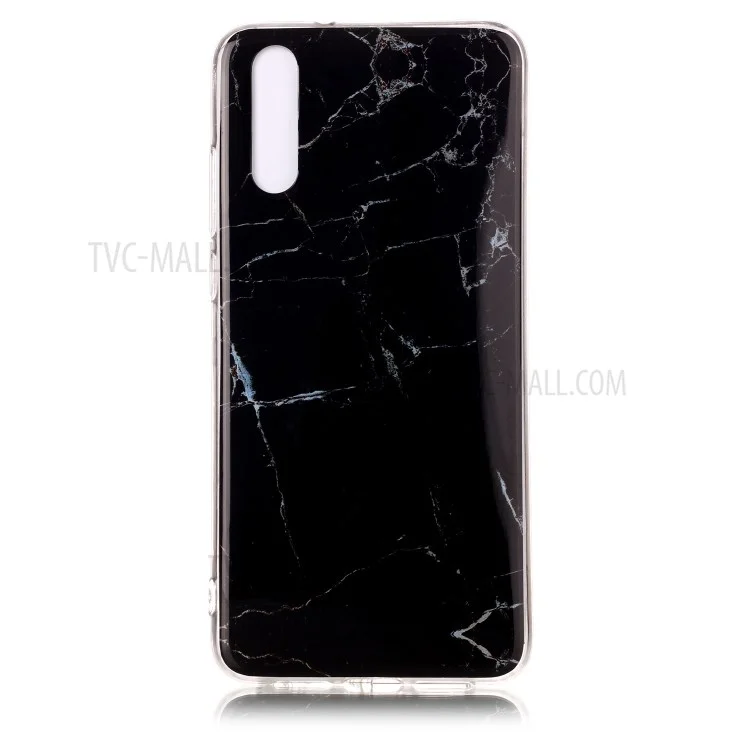 Marble Pattern IMD TPU Case for Huawei P20 - Black