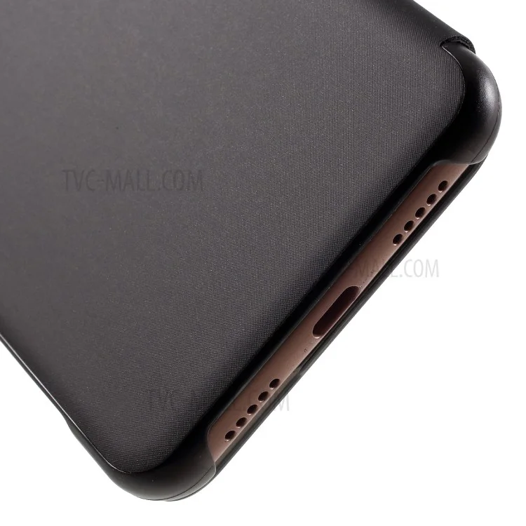 View Window Smart PU Leather Phone Case for Huawei P20 Pro - Black