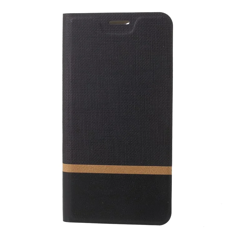 Cross Texture Stand Leather Card Holder Cover Case for Huawei Y6 (2018) / Honor 7A (without Fingerprint Sensor) - Black