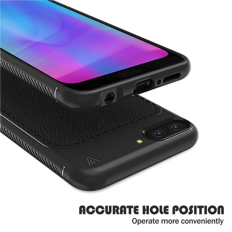 IVSO Gentry Series Leather Coated TPU Case for Huawei Honor 10 - Black