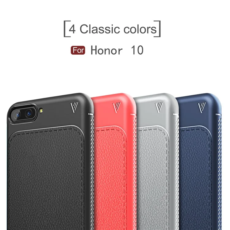IVSO Gentry Series Leather Coated TPU Case for Huawei Honor 10 - Black