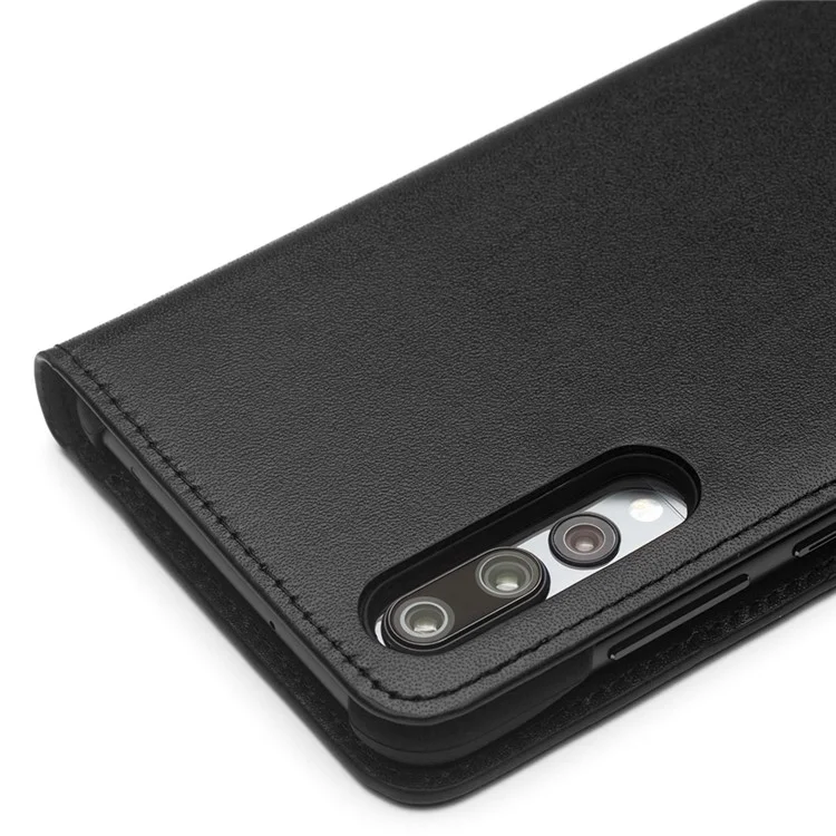 QIALINO Classic Gen II Cowhide Genuine Leather Wallet Phone Case for Huawei P20 Pro - Black