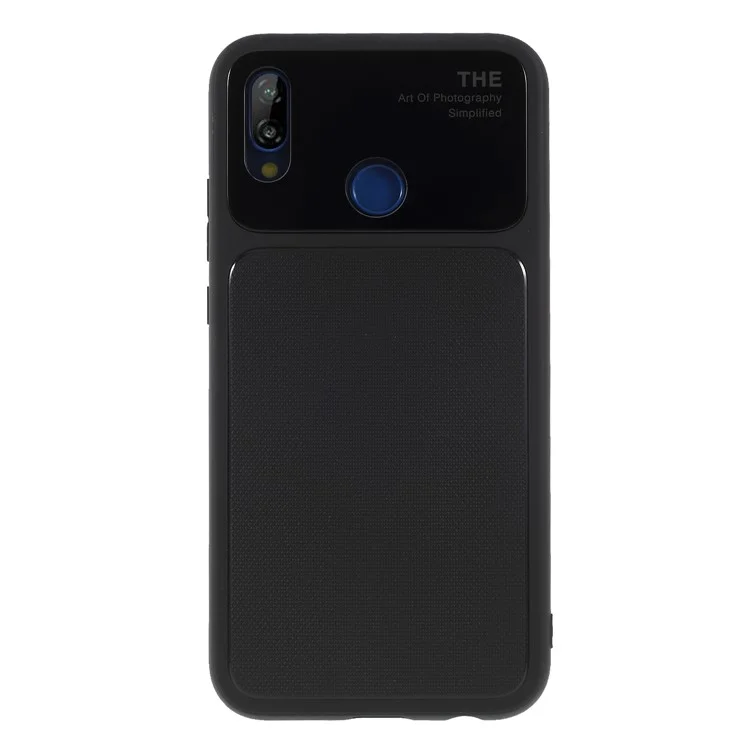 Tempered Glass + TPU Hybrid Phone Casing for Huawei P20 Lite / Nova 3e (China) - Black