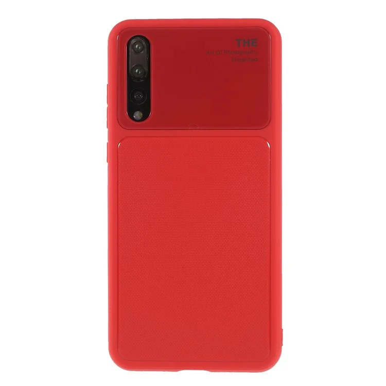 Tempered Glass + TPU Hybrid Phone Cover for Huawei P20 Pro - Red