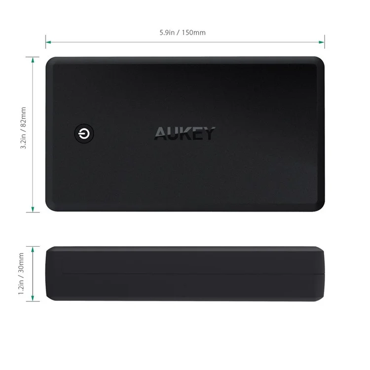 AUKEY PB-Y7 30000mAh Portable USB-C Quick Charge 3.0 Power Bank with Power Deliver