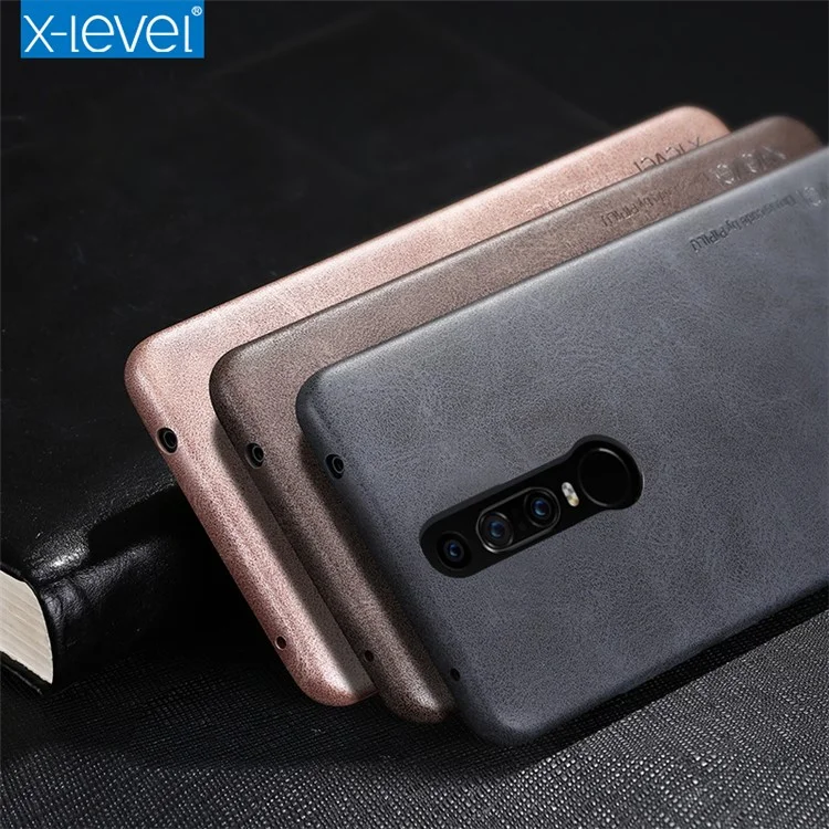 X-LEVEL Vintage Leather Coated PC Mobile Case for Huawei Mate RS Porsche Design - Black