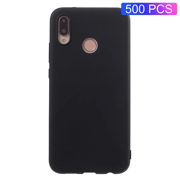 500PCS/Lot Double-sided Matte TPU Phone Cover Shell for Huawei P20 Lite/Nova 3e - Black