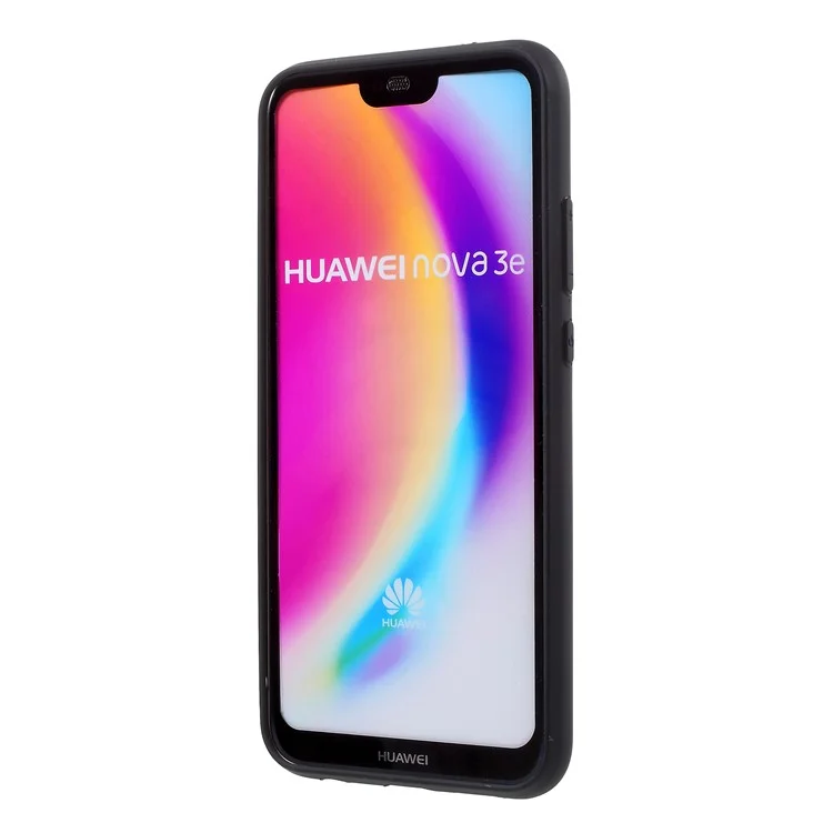500PCS/Lot Double-sided Matte TPU Phone Cover Shell for Huawei P20 Lite/Nova 3e - Black