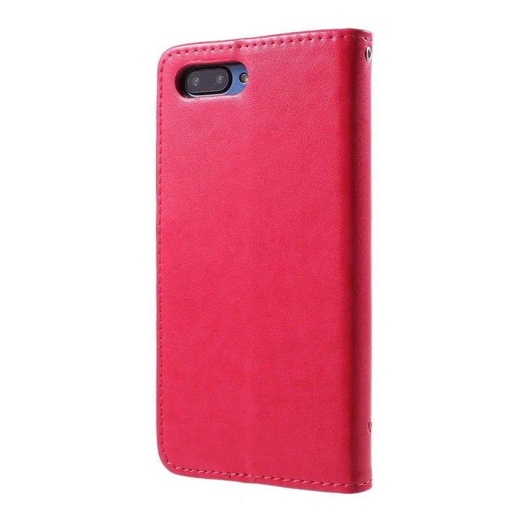 Impronta Fiori Farfalla Fiori in Pelle Shell Case Per Huawei Honor 10 - Rosa