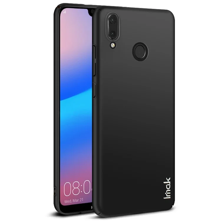 IMAK Jazz Skin Feel PC Back Phone Case + Screen Protector Film for Huawei P20 Lite / Nova 3e - Black