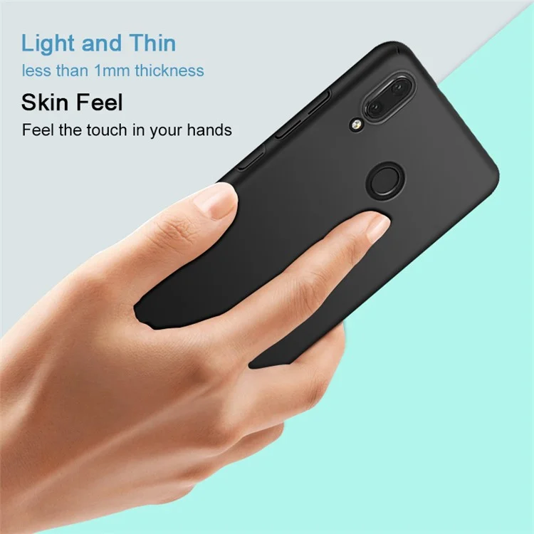 IMAK Jazz Skin Feel PC Back Phone Case + Screen Protector Film for Huawei P20 Lite / Nova 3e - Black