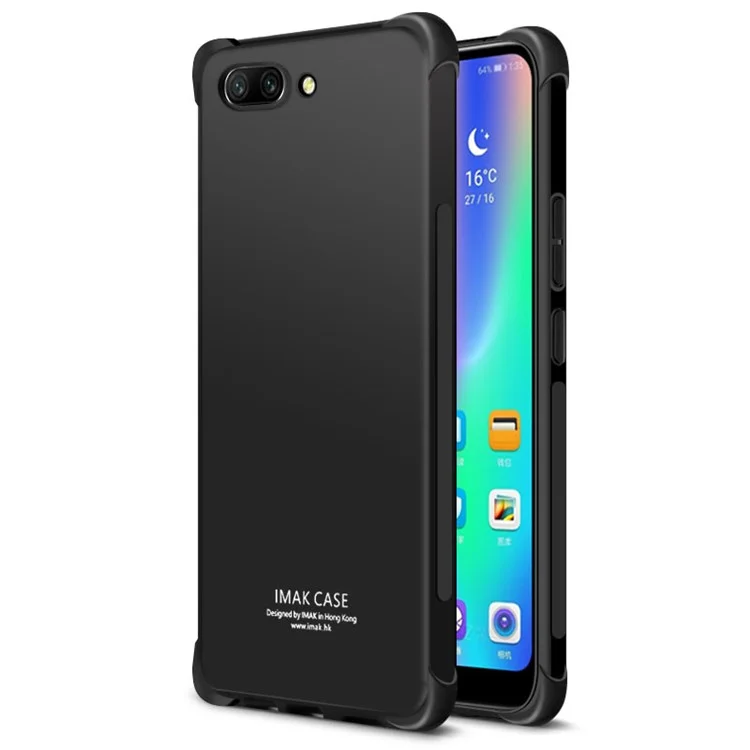 IMAK for Huawei Honor 10 Skin Feel Anti-drop TPU Case + Explosion-proof Screen Film - Metal Black