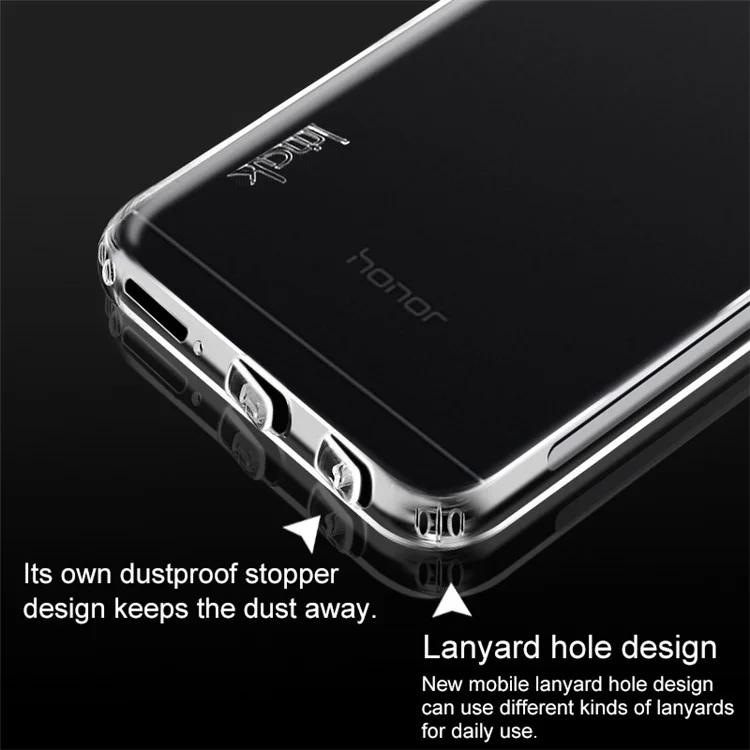 IMAK Anti-drop TPU Phone Case + Screen Protector for Huawei Honor 7C / Enjoy 8 / Y7 Prime (2018) - Transparent