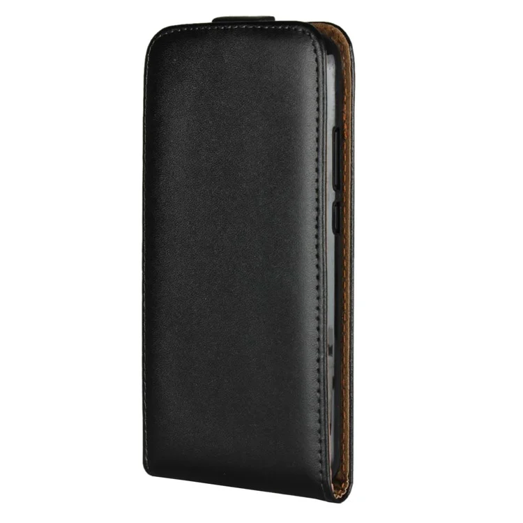 Genuine Leather Vertical Phone Case for Huawei P20 Lite / Nova 3e - Black