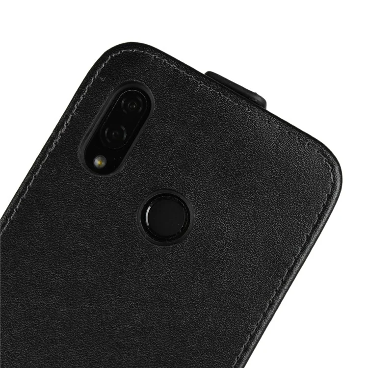 Genuine Leather Vertical Phone Case for Huawei P20 Lite / Nova 3e - Black