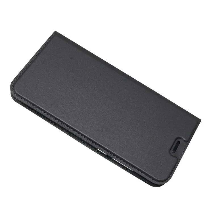 Magnetic Adsorption Leather Stand Phone Casing with Card Slot for Huawei P20 Pro - Black