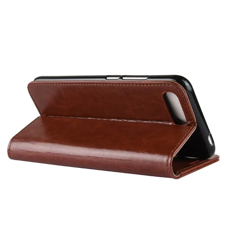 For Huawei Honor 10 Crazy Horse Wallet Stand Leather Protection Mobile Phone Case Shell - Brown
