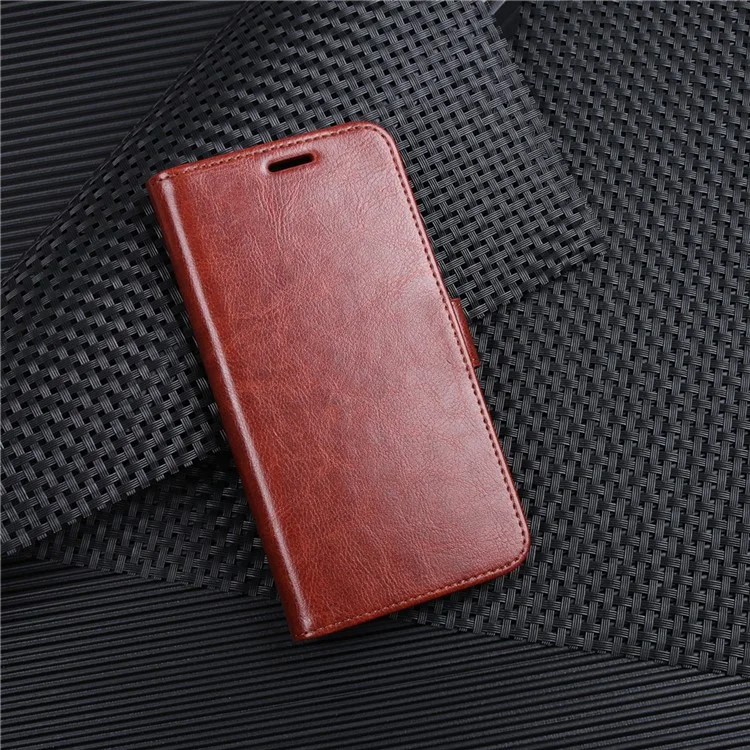 For Huawei Honor 10 Crazy Horse Wallet Stand Leather Protection Mobile Phone Case Shell - Brown