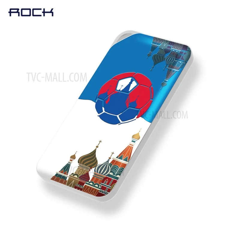 ROCK 2018 World Cup Series Pattern Printing External Mobile Battery 10000mAh 2.1A Power Bank for iPhone iPad Samsung - Dream of Russia