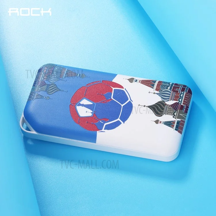 ROCK 2018 World Cup Series Pattern Printing External Mobile Battery 10000mAh 2.1A Power Bank for iPhone iPad Samsung - Dream of Russia