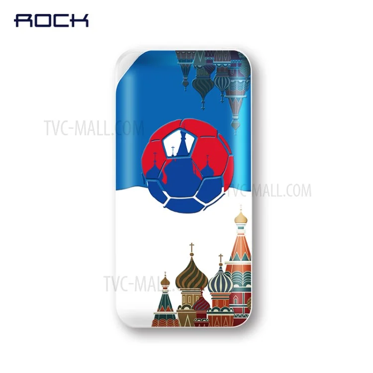 ROCK 2018 World Cup Series Pattern Printing External Mobile Battery 10000mAh 2.1A Power Bank for iPhone iPad Samsung - Dream of Russia