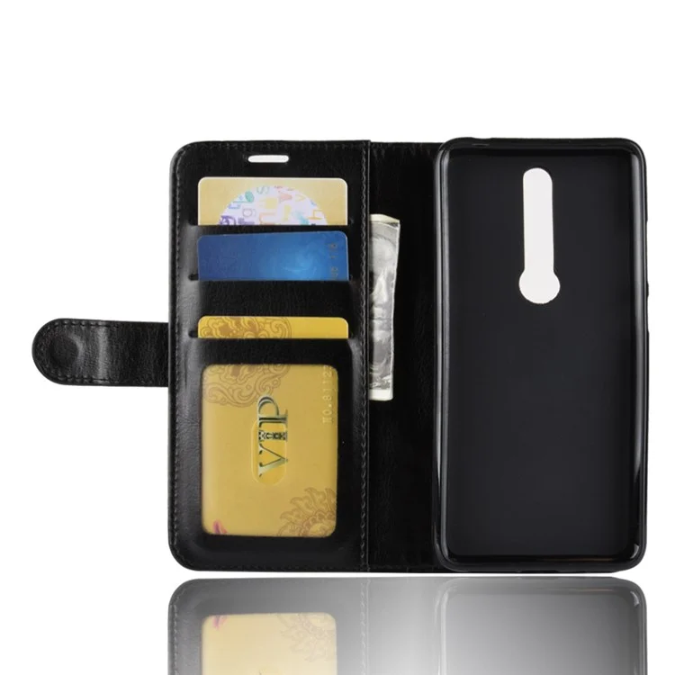 Crazy Horse Texture Wallet Stand Leather Case for Huawei Mate RS Porsche Design - Black