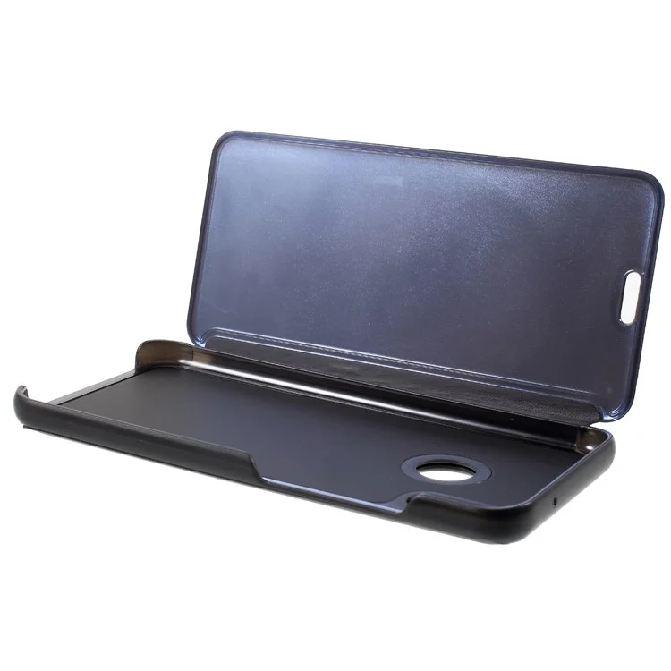 Plated Mirror Surface Leather Stand Cell Phone Case for Huawei P20 Lite / Nova 3e (China) - Black