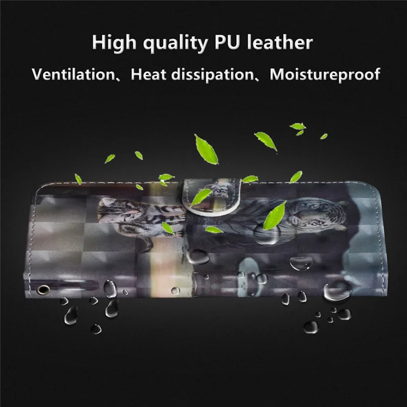 Pattern Printing Wallet Leather Stand Case for Huawei P20 Lite / Nova 3e - Cat Pattern