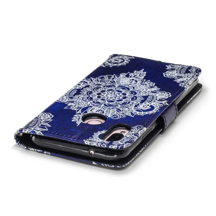 Pattern Printing Cross Texture Leather Wallet Stand Shell for Huawei P20 Lite / Nova 3e (China) - Ancient Pattern