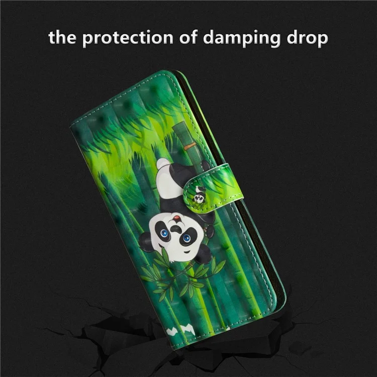 Pattern Imprenting Willet Stand Flip Case Flip Cubre Para Huawei P20 Pro - Panda