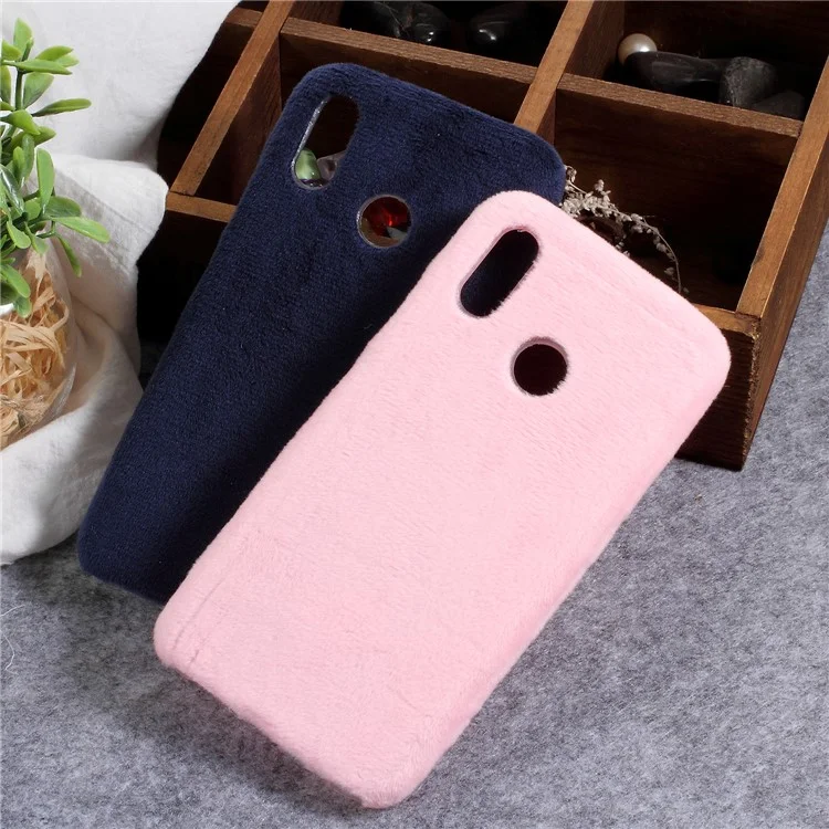 For Huawei P20 Lite / Nova 3e Fluffy Fur Coated Soft TPU Protector Case - Purple