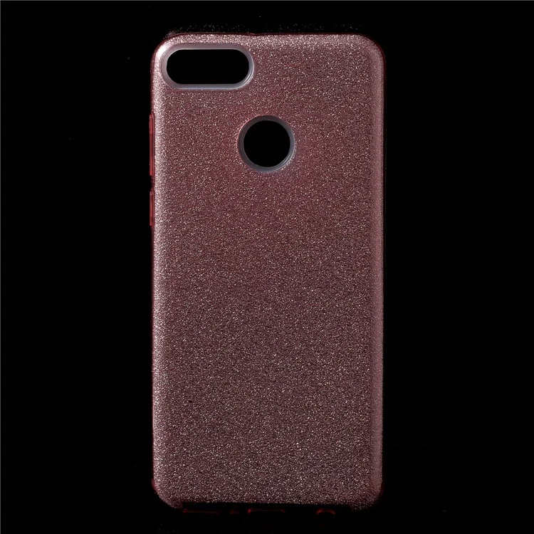 3-in-1 Glittery Powder Paper TPU + PC Combo Case for Huawei Y9 (2018) / Enjoy 8 Plus - Rose