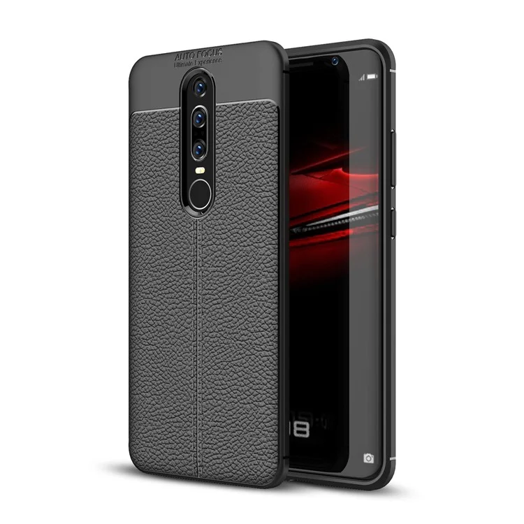 Litchi Texture TPU Back Case for Huawei Mate RS Porsche Design - Black