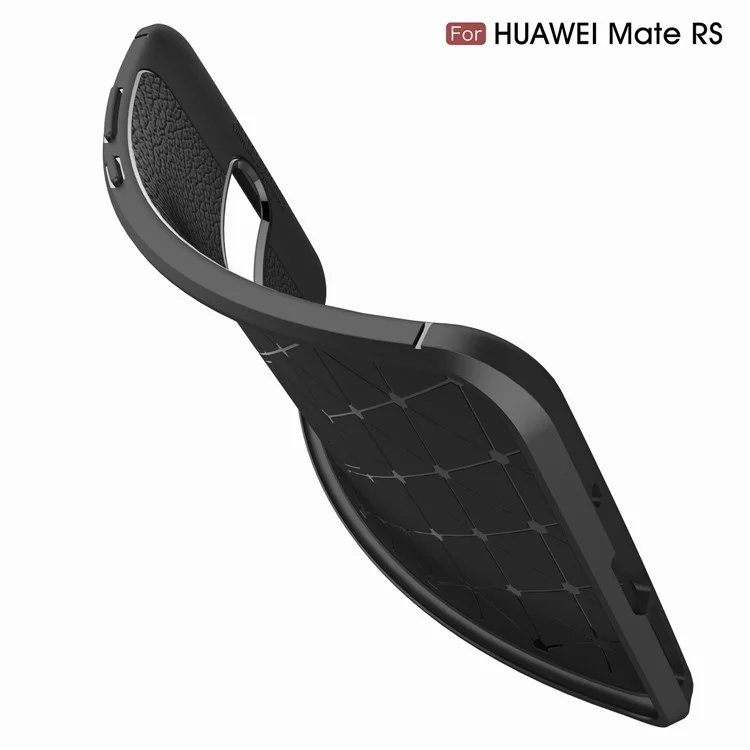 Litchi Texture TPU Back Case for Huawei Mate RS Porsche Design - Black